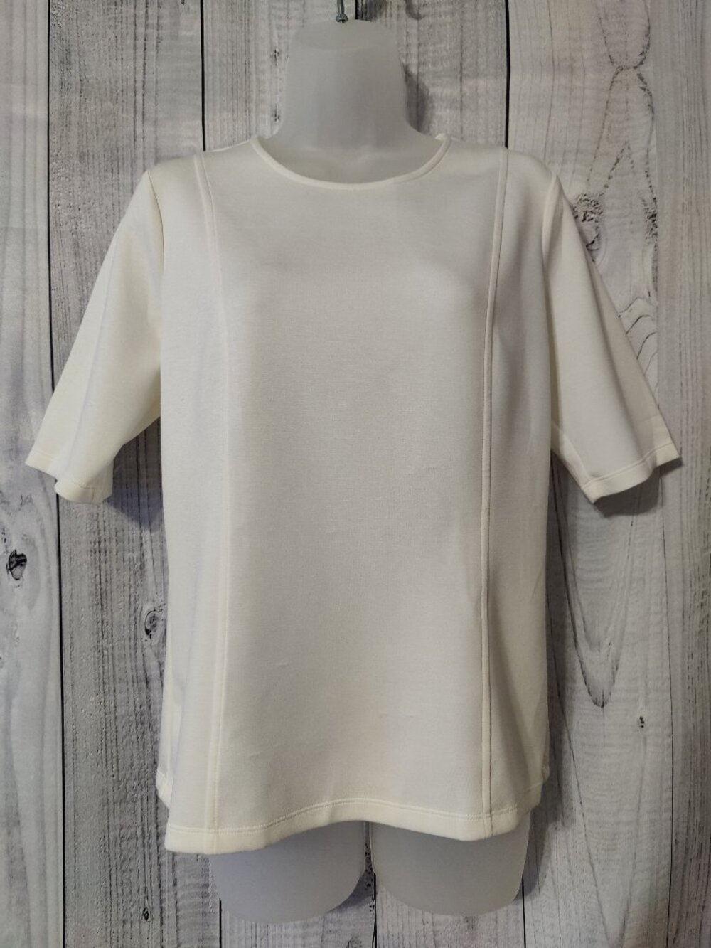 Banana Republic Ivory Ponte Knit Boxy Top — NWT